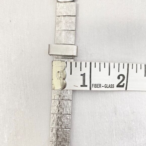 Frosted Silver ToneBelt Small XSmall Waist Segmented Skinny Link Metallic - Picture 11 of 11